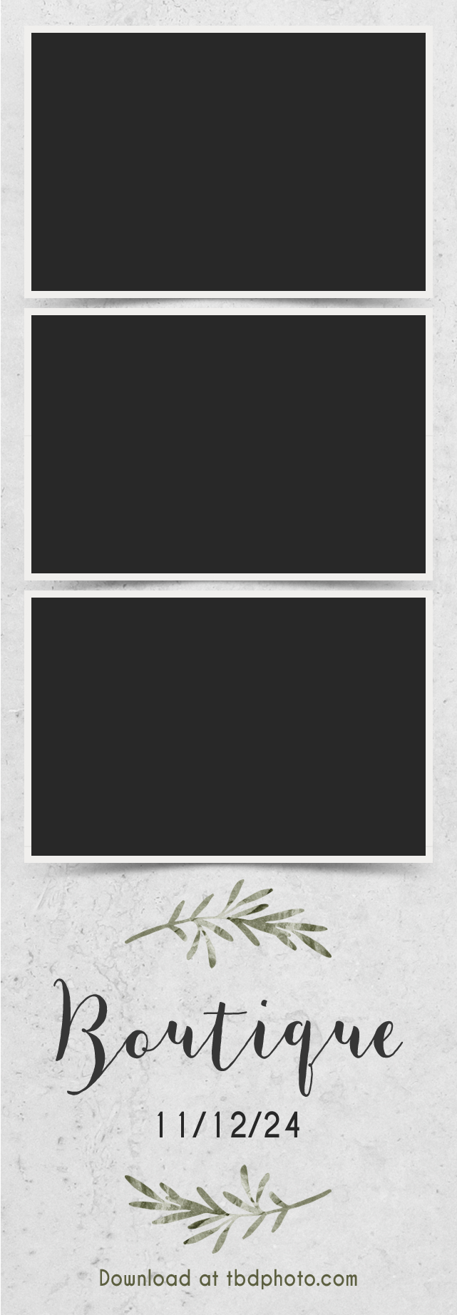 Boutique photo strip template